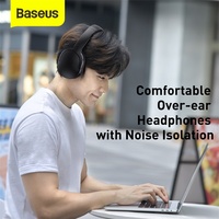 Baseus D02 Pro bezprzewodowe słuchawki Bluetooth słuchawki Stereo HIFI składany sportowy zestaw słuchawkowy z kablem Audio dla tabletu iphone 6